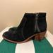 Madewell Shoes | Madewell Janice Ankle Suede Heel Booties Size 6.5 | Color: Black | Size: 6.5