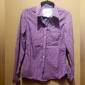 American Eagle Outfitters Tops | American Eagle Outfitters Purple Favorite Button Down Dress Shirt Size 10 | Color: Blue/Purple | Size: 10