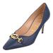 Gucci Shoes | Gucci Heels | Color: Blue/Gold | Size: 7.5