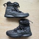 Nike Shoes | Nike Tanjun High Rise Black Lace Up Boots Shoes Women's Size 9.5 Ao0355-002 | Color: Black/Tan | Size: 9.5