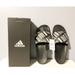 Adidas Shoes | Adidas Adilette Comfort Men's Slide Sandals Color: Black White Graphic, Size: 12 | Color: Black/White | Size: 12