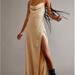 Free People Dresses | Frame And Partners Free People The Rosabel Maxi Dress | Color: Cream/Tan | Size: 12