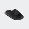 Badesandale ADIDAS ORIGINALS "AYOON ADILETTE", Gr. 43, schwarz-weiß (core schwarz, cloud weiß, core schwarz), Synthetik, sportlich, Schuhe