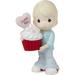 Precious Moments 222002 You Bake Me Happy Blond Boy Figurine Porcelain/Ceramic in White/Blue | 4.5 H x 2.72 W x 2.95 D in | Wayfair