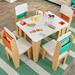 KidKraft Rectangular Play Table & Chair Set Wood in Gray | 24.1 H x 31.5 W in | Wayfair 20310