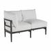 Summer Classics Santa Barbara 57.25" Wide Outdoor Loveseat w/ Cushions Sunbrella® Fabric Included | 26 H x 57.25 W x 29.38 D in | Wayfair