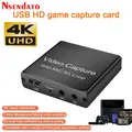 Carte d'acquisition vidéo HD USB 2.0 4K avec micro R/L pour caméscope de jeu PS4 caméra HD