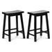 PJ Wood Solid Wood Utility Stool Wood in Black | 24 H x 12.64 W x 16.34 D in | Wayfair CH01-0202-004-2P-A04