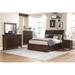 Wildon Home® Cristina Sleigh Bedroom Set King 4 Piece: Bed, Dresser, Mirror, Nightstand Wood in Brown | 60 H x 84 W x 88.5 D in | Wayfair