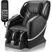 Inbox Zero Faux Leather Adjustable Width Heated Massage Chair Faux Leather in Black | 47 H x 31 W x 48 D in | Wayfair