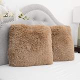 Everly Quinn Throw Square Pillow Cover & Insert Polyester/Polyfill blend in Brown | 18 H x 18 W x 2 D in | Wayfair 003F933CEBE8457780F87E81472B9633