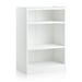 Costway 3-Tier Bookcase Open Display Rack Cabinet with Adjustable Shelves-White