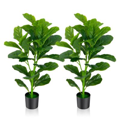 Costway 2-Pack Artificial Fiddle Leaf Fig Tree