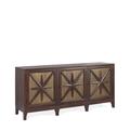 Buffet en bois massif d'acacia marron L 183 cm