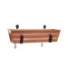 Achla Designs 22" W Rectangle Copper Plated Galvanized Steel Flower Box w/Black Wrought Iron Clamp-On Brackets