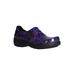 Extra Wide Width Women's Bind Slip-Ons by Easy Works by Easy Street® in Purple Hearts Patent (Size 8 1/2 WW)