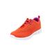 Extra Wide Width Women's CV Sport Eddie Sneaker by Comfortview in Vibrant Papaya (Size 8 WW)