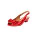 Extra Wide Width Women's The Reagan Slingback by Comfortview in Hot Red (Size 10 WW)