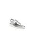 Women's Lincoln Sandal by Naturalizer in Silver Leather (Size 10 1/2 M)