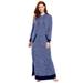 Plus Size Women's Marled Hoodie Sleep Lounger by Dreams & Co. in Evening Blue Marled (Size 18/20)