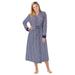 Plus Size Women's Marled Long Duster Robe by Dreams & Co. in Evening Blue Marled (Size 22/24)