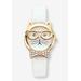 Women's Cat Watch Round Crystal by PalmBeach Jewelry in White