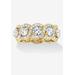 Women's Yellow Gold over Sterling Silver Eternity Bridal Ring Cubic Zirconia by PalmBeach Jewelry in Gold (Size 6)