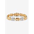 Women's Gold-Plated Round Elephant Charm Bracelet Cubic Zirconia by PalmBeach Jewelry in Gold