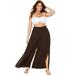 Plus Size Women's Mara Beach Pant with Side Slits by Swimsuits For All in Black (Size 14/16)