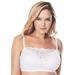 Plus Size Women's Lace Wireless Cami Bra by Comfort Choice in White (Size 52 C)