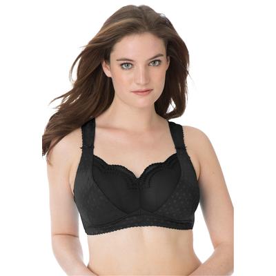 Plus Size Women's Comfort Choice® Wireless Gel Strap Bra by Comfort Choice in Black (Size 40 C)