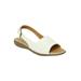 Extra Wide Width Women's The Adele Sling Sandal by Comfortview in White (Size 8 1/2 WW)