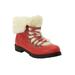 Wide Width Women's The Arctic Bootie by Comfortview in Pepper Red (Size 7 1/2 W)