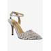 Women's Kamilo Pump by J. Renee in Gray Satin Rhinestone (Size 9 M)