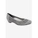 Women's Tina Flat by Ros Hommerson in Silver Laser Stripe (Size 6 1/2 M)