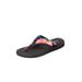 Wide Width Women's The Sylvia Soft Footbed Thong Slip On Sandal by Comfortview in Tropical Leaf (Size 12 W)