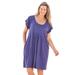 Plus Size Women's Box-Pleat Cover Up by Swim 365 in Mirtilla (Size 38/40) Swimsuit Cover Up