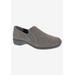 Wide Width Women's Slide-In Flat by Ros Hommerson in Grey Suede (Size 9 1/2 W)