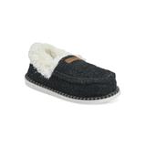 Women's Textured Knit Mocassin Slippers by GaaHuu in Charcoal Grey (Size MEDIUM 7-8)