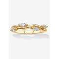 Women's 18K Yellow Gold Plated Cubic Zirconia Stackable Vine Ring by PalmBeach Jewelry in Cubic Zirconia (Size 10)