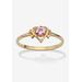 Women's Yellow Gold-Plated Simulated Birthstone Ring by PalmBeach Jewelry in June (Size 10)