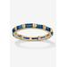 Women's Yellow Gold-Plated Birthstone Baguette Eternity Ring by PalmBeach Jewelry in September (Size 6)