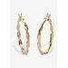 Women's Yellow Gold Plated Sterling Silver Twisted Hoop Earrings (30Mm) Jewelry by PalmBeach Jewelry in Gold