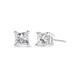 Women's Princesscut Square Diamond 4Prong Solitaire Stud Earrings In White Gold (G-H Color) by Haus of Brilliance in White