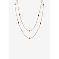 Women's Gold Tone Endless 48" Necklace with Princess Cut Birthstone by PalmBeach Jewelry in January