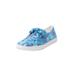 Wide Width Women's The Anzani Slip On Sneaker by Comfortview in Pretty Turquoise Paisley (Size 9 W)