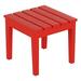 Costaelm Palms Modern Adirondack Square Outdoor Side Table Red