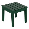 Costaelm Palms Modern Adirondack Square Outdoor Side Table Dark Green