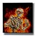 Epic Graffiti Skeleton With Fire by Flyland Designs Canvas Wall Art 18 x18