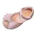 Big Kid Fashion Spring And Summer Children Dance Shoes Girls Performance Princess Shoes Rhinestone Pearl Sequins Bowknot Lightweight Comfortable